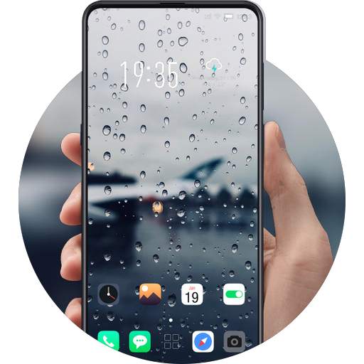 Rain drops HD Wallpapers glass city theme Find X 2.0.50
