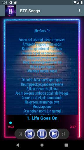 BTS Song 2021 (Lyrics) - Offline screenshot 6