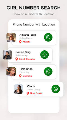 Girls Mobile Number – Girlfriend Calling 3 تصوير الشاشة