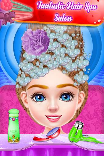 Cute Girl Hairstyle Salon – Makeover Games screenshot 2