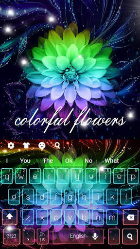 Colorful Flowers Keyboard screenshot 1