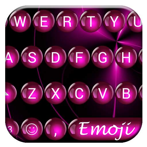 Spheres Pink Emoji Keyboard 100