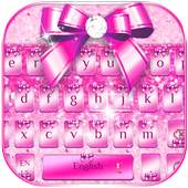 Diamond Pink Bow Keyboard Theme 10001001