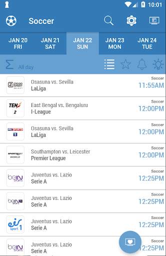 Live Sports TV Listings Guide 1 تصوير الشاشة