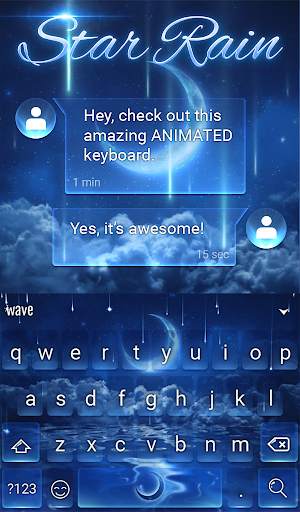 Star Rain Animated Keyboard   Live Wallpaper screenshot 3