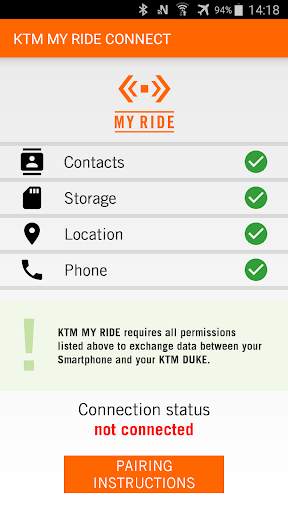 KTM MY RIDE CONNECT screenshot 3