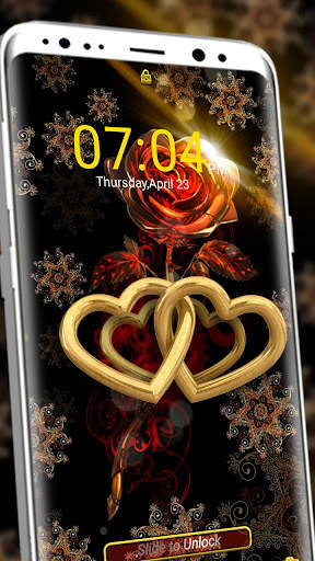 Golden Heart Rose Theme screenshot 3