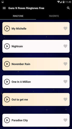 Guns N' Roses ringtones free 6 تصوير الشاشة