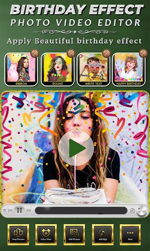 Birthday Photo Effect Video 3 تصوير الشاشة