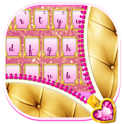 Pink Gold Zipper Keyboard icon