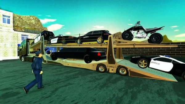 US Police Limousine Car & Bike Transporter screenshot 2