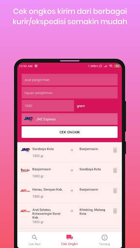 Cek Resi dan Ongkos Kirim screenshot 2