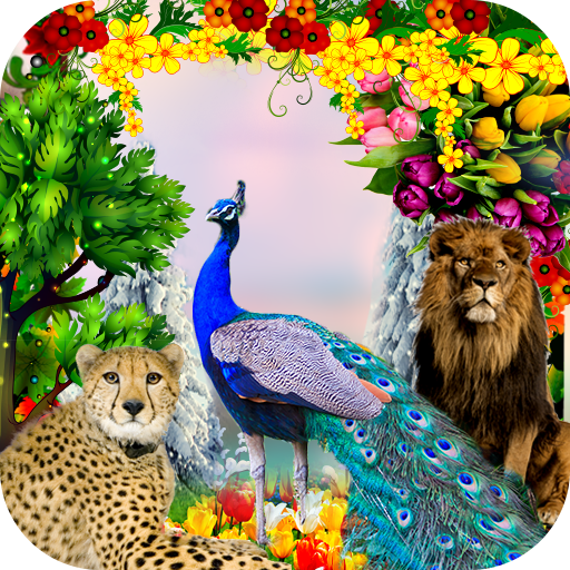 Peacock &amp; Nature Photo Frames أيقونة