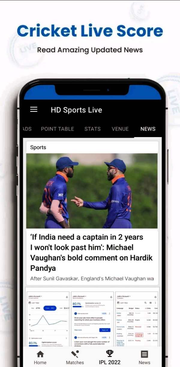 HD Sports - Live Cricket Score screenshot 2