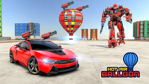Hot Air Balloon Robot Car Transform Robot Games screenshot 1