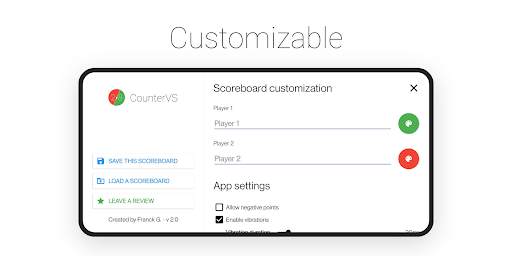 CounterVS - 2 players scoreboard screenshot 3