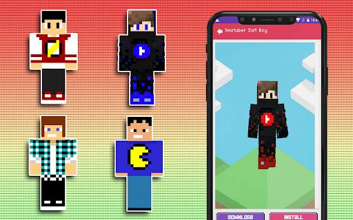Mod Skin YouTubers for Minecraft PE screenshot 2