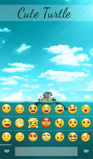 Cute Turtle Animated Keyboard + Live Wallpaper screenshot 4
