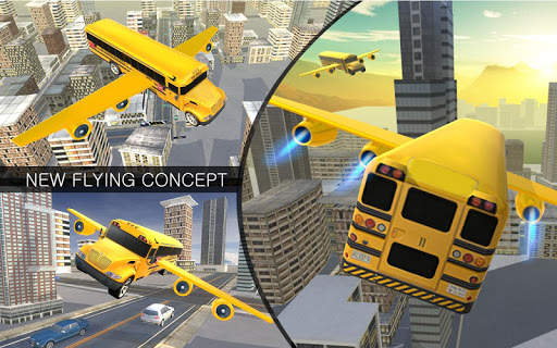 Terbang 3D Sekolah Bus Simulat screenshot 18