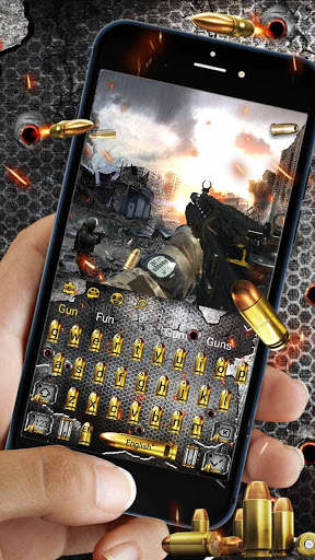 Cool Gunnery Bullet Keyboard screenshot 1