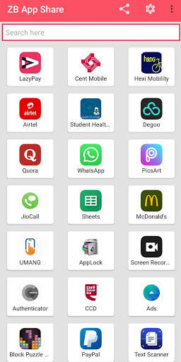 ZB App Share screenshot 2