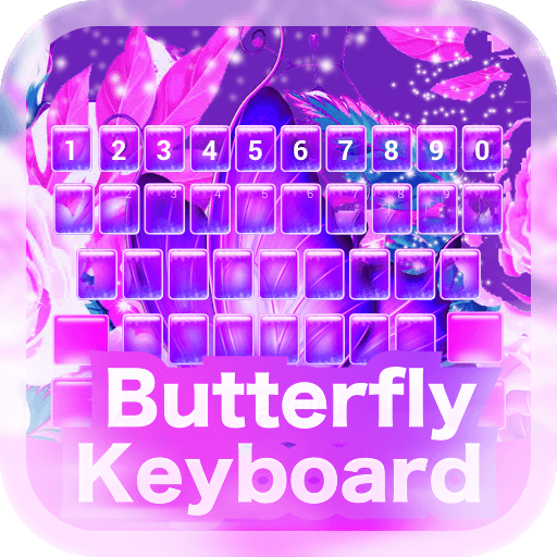 Butterfly Purple Keyboard Theme أيقونة
