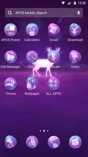 Magical Night APUS Launcher theme screenshot 2