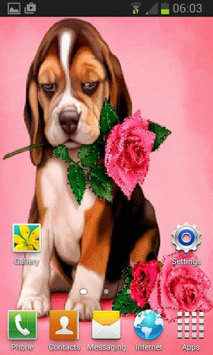 Puppy Rose Live Wallpaper screenshot 2