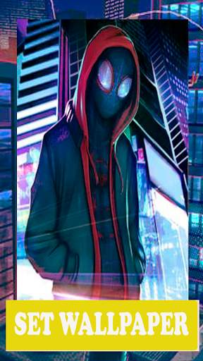 Spider Hero Rope Man Miles Morales HD Wallpaper screenshot 2