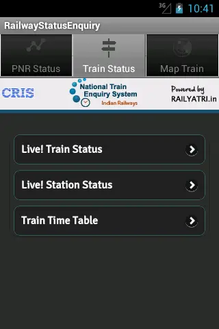 Railway Status Enquiry screenshot 3