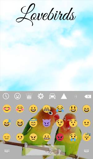 Lovebirds Animated Keyboard   Live Wallpaper 4 تصوير الشاشة