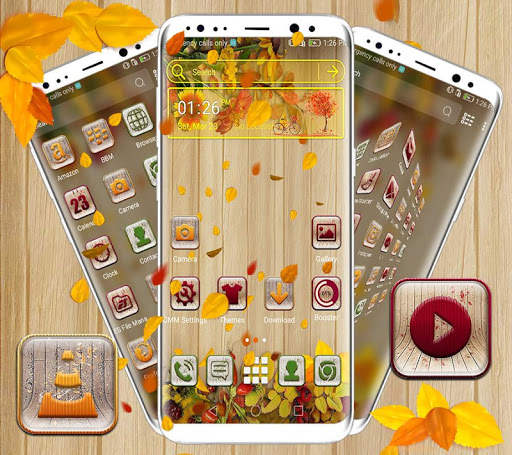Wooden Autumn Launcher Theme screenshot 1