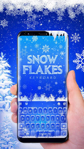 Tema Keyboard Froze Snowflakes Live screenshot 2