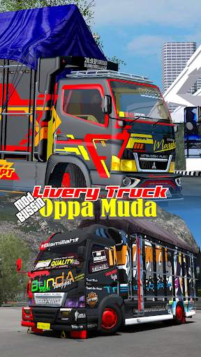 Mod Bussid Livery Oppa Muda screenshot 1