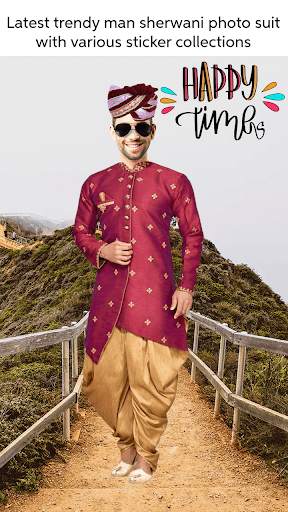 Man Sherwani Photo Suit Studio Editor screenshot 5