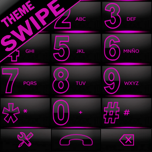 THEME SWIPE DIALER SPETRA PINK GLASS icon