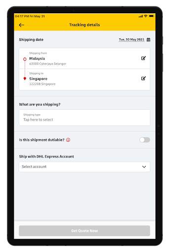 DHL Express Mobile screenshot 10