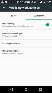 Mobile Network Settings screenshot 3
