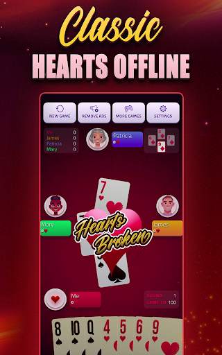 Hearts Offline - Single Player screenshot 1