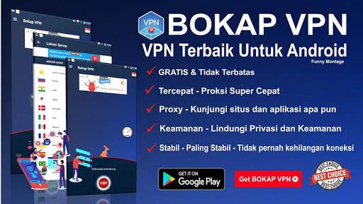 Bokap VPN Lite - VPN Gratis Anti Blokir screenshot 1