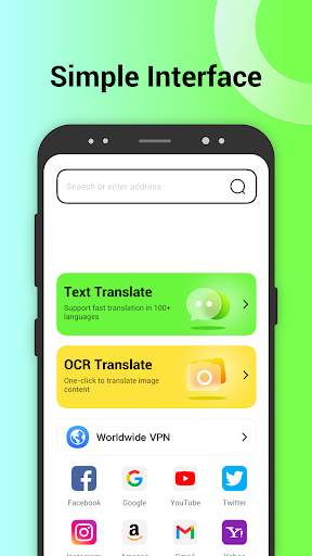 100  browser & translator VPN screenshot 1