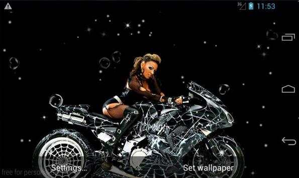 Racing Girl LiveWallpaper स्क्रीनशॉट 5