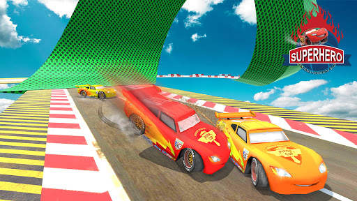 Splashy Superhero Vertigo Racing : Lightning Car screenshot 1