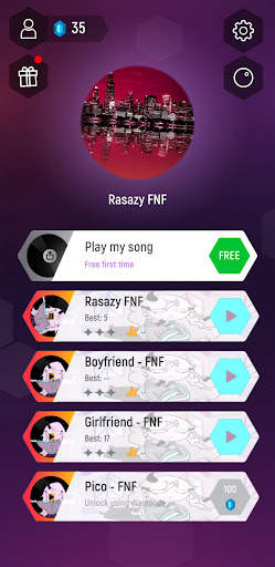 Rasazy FNF Friday Funny Music Tiles screenshot 1