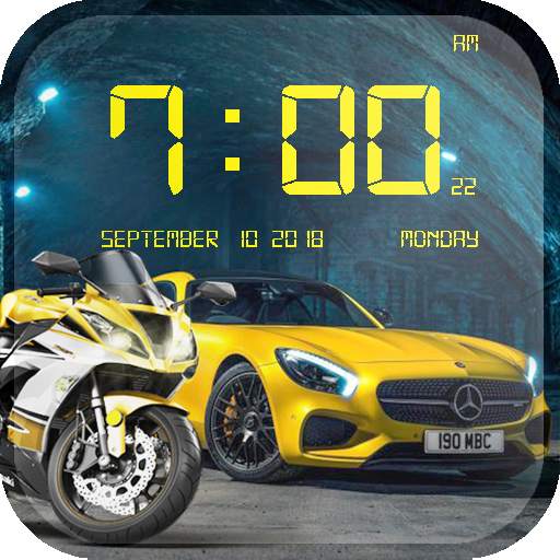 Cars and Bikes Clock Live Wallpaper HD New 2018 1.2