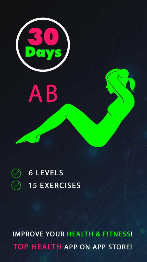 30 Day Ab Fitness Challenge ~ Daily Workout screenshot 1