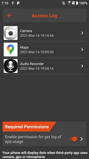 Access Dots - Camera, GPS, Mic screenshot 2