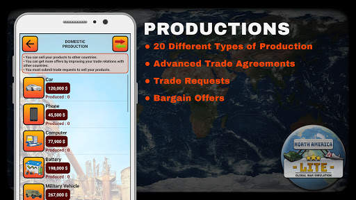 Global War Simulation - North America LITE screenshot 4