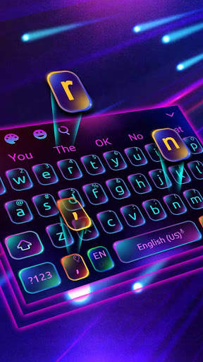 Fluorescent Neon Keyboard Theme screenshot 1