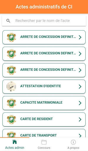 Pièces administratives CI screenshot 3